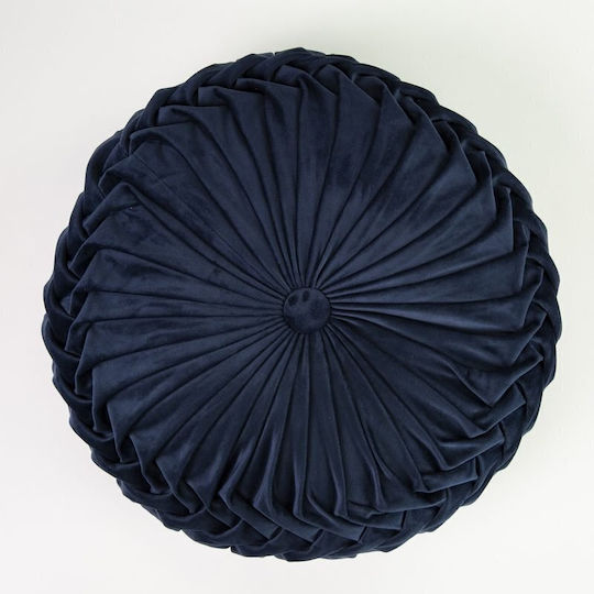 Liolios Home Sofa Cushion from Velvet Blue 40cm.