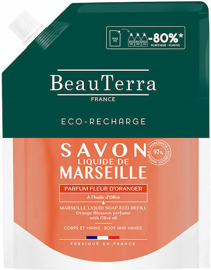 BeauTerra Gel De Duș Hidratant Refill Cu Miros De Nucă De Cocos 900ml