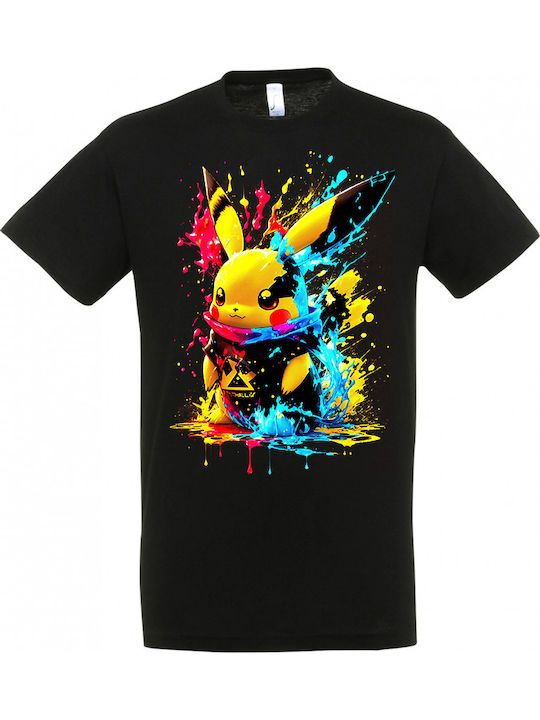 Ανδρικό Μπλουζάκι Stedman Μαύρο Σχέδιο Pikachu Dp2691
