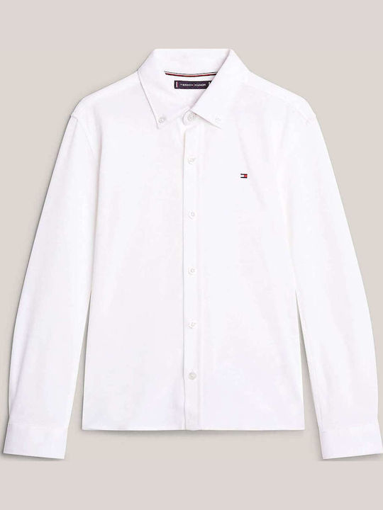 Tommy Hilfiger Παιδικό Πουκάμισο Μακρυμάνικο Λευκό