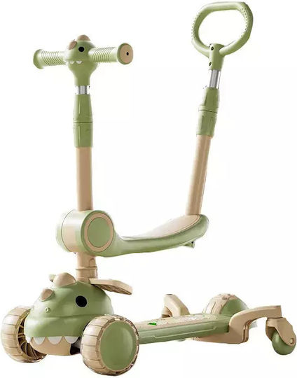 Homeone Kinderroller 4-Rad mit Sitz Grün 616-GREEN