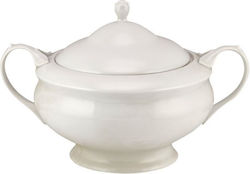 WM Collection Σουπιέρα από Πορσελάνη Λευκή 3500ml