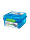 Sistema Plastic Blue Lunch Box With Compartments 2lt