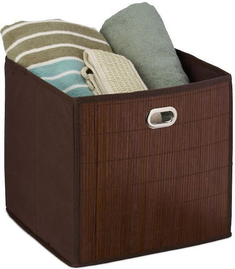 Relaxdays Καλάθι Αποθήκευσης Bamboo Καφέ 31x31x31cm