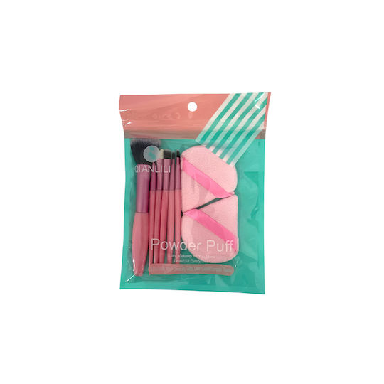 Beauty Salon Professional Set with Makeup Brushes and Sponges for Powder 8pcs