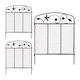 Set decorativ de 3 țăruși pentru grădină, inserție în sol, oțel, 79 x 63 x 1,5 cm, maro închis