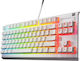 SteelSeries APEX 3 TKL Gaming Πληκτρολόγιο Tenkeyless με RGB φωτισμό (Αγγλικό US) Λευκό
