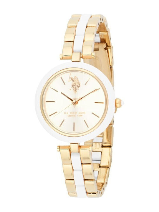 U.S. Polo Assn. Women's Watch with Gold Metal B...