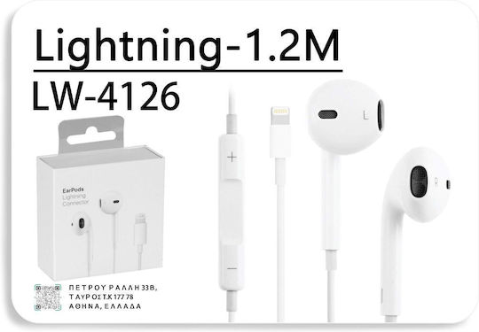 Leewello In-ear Handsfree Ακουστικά με Βύσμα 3.5mm Λευκό