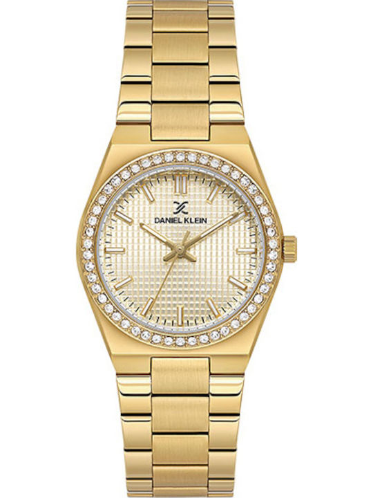 Daniel Klein Damen Uhr mit Gold Metallarmband