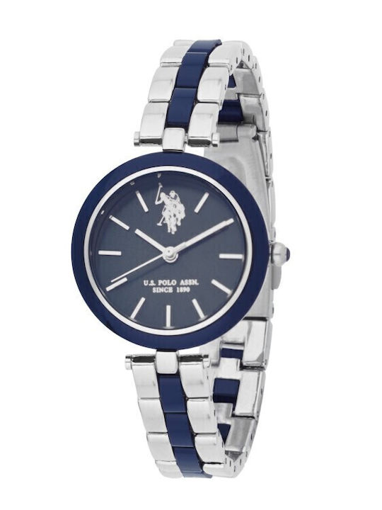 U.S. Polo Assn. Agatha Women's Watch with Silver Metal Bracelet