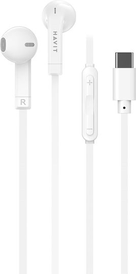 Havit E336c In-Ear Freisprecheinrichtung Kopfhörer mit Stecker 3.5mm Weiß