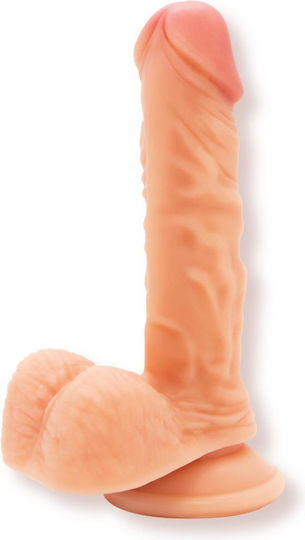 Ρεαλιστικό Dildo με Όρχεις και Βεντούζα Flesh 16.8cm