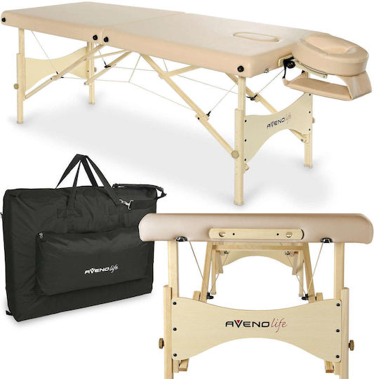 Habys eSpirit 70 Soft Touch K607 Wooden Portable Beige Massage and Physiotherapy Bed 184x70cm Moco Beige
