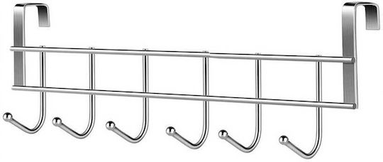 Türhaken 6 Schlitze Metallisch 27x7x8.5cm