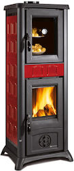 La Nordica Gemma Forno Stahl Holzofen mit Ofen 7.2kW Bordeaux