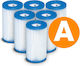 Set mit 6 Pumpenfiltern Intex Typ A Kunststoff Weiß Blau