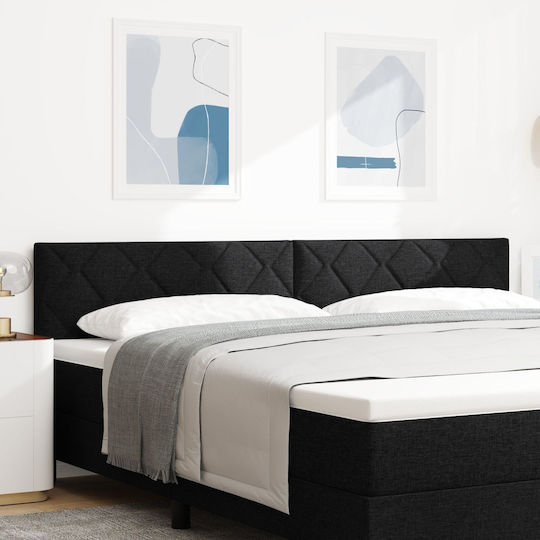 vidaXL Hölzernes Kopfstütze für Betten Schwarz 200x78cm