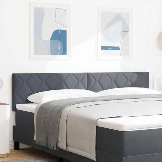 vidaXL Hölzernes Kopfstütze für Betten Dunkelgrau 180x88cm
