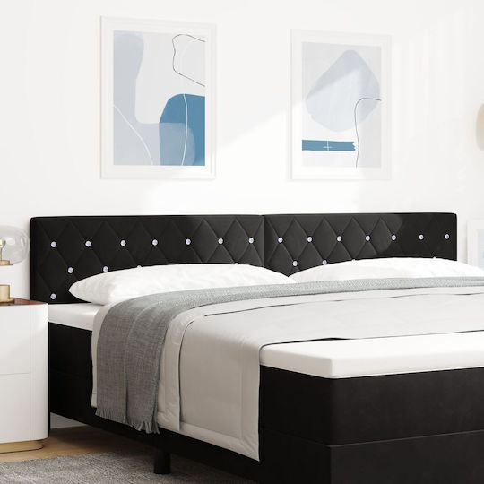 vidaXL Κεφαλάρι Κρεβατιού Ξύλινο Μαύρο 200x88cm