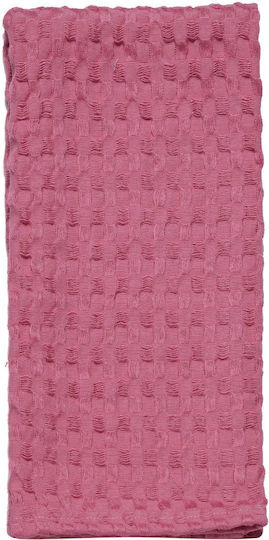Kentia Waffle Lavare Handtuch aus 100% Baumwolle in Rosa Farbe 40x60cm