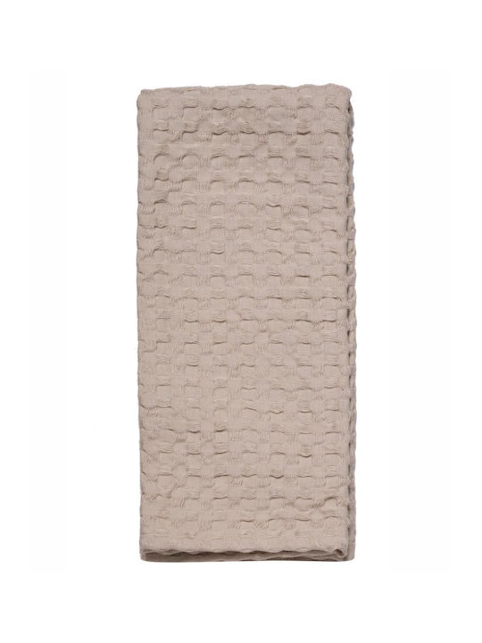 Kentia Waffle Lavare Towel from 100% Cotton in Beige Color 40x60cm