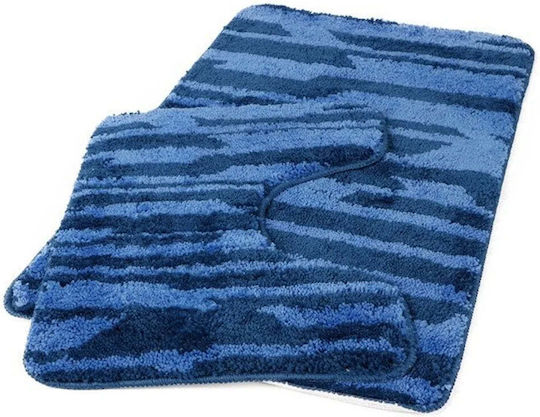 Domoletti Set Bath Mats Blue 50x80cm