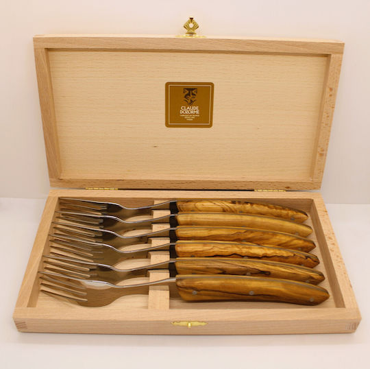 Claude Dozorme Set of Forks Table Silver 6pcs