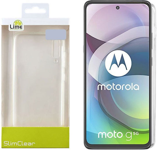 Lime Slimclear Задна корица Силикон Прозрачен (Moto G 5G)