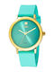 Loisir New Popsicle Women's Watch with Turquoise Rubber Strap