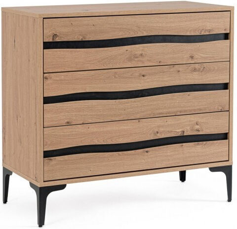 Συρταριέρα Креватокамарас от Дърво и Метал Melys Natural/Black 80x40x78бр