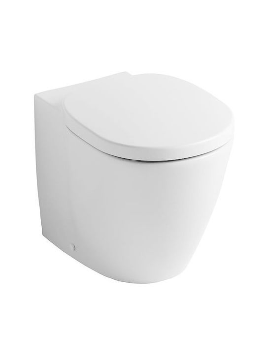 Floor-Mounted Toilet Bowl Without Cistern Lid Ideal Standard Connect E823101+e712701 White Glossy