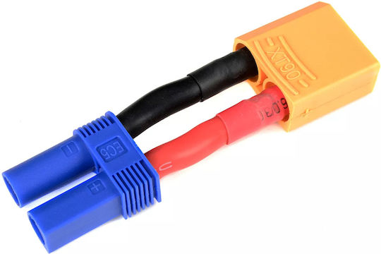 Revtec Power Adapter Lead Ec-5 Socket Xt-90 Plug 10awg Silicone Wire 1 Piece