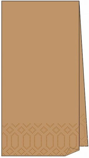 Eco Luxury Napkin Brown 2-ply 33x33cm 1/8 Fold 16.5gsm 85pcs Finezza 3a-at-43 00007359