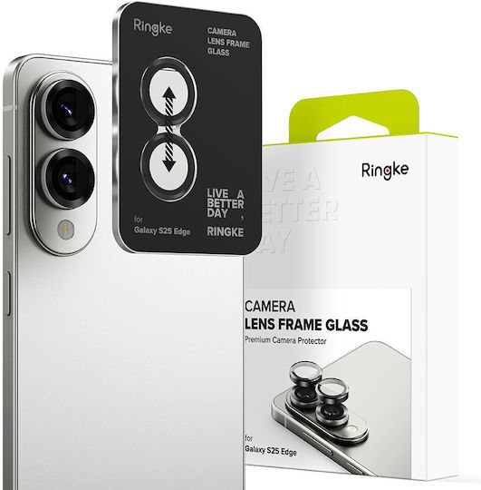 Ringke Προστασία Κάμερας Tempered Glass Μαύρο για το Galaxy S25 Edge