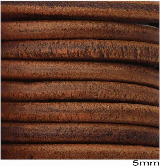 Lederband 5mm Hellbraun 1 Meter