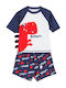 Joyce Dinosaur Costum de baie pentru copii Set Blue