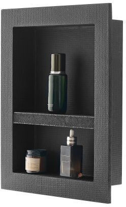 Vevor Επιτοίχια Ραφιέρα Μπάνιου Πλαστική 40.6x50.8x10.2cm Μαύρη