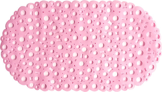 Covoraș de baie antiderapant Ionion Circles 69x39cm Roz
