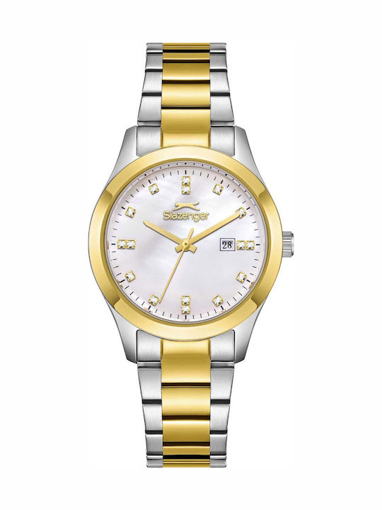 Slazenger Women's Watch with Gold Metal Bracelet