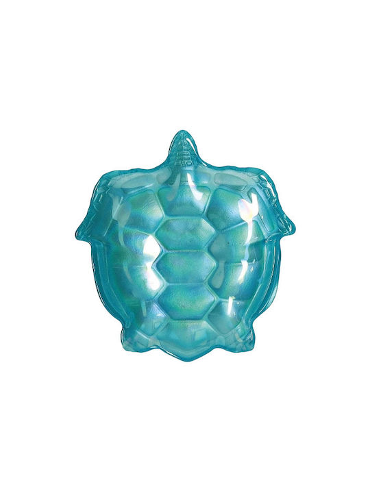 Marva Plate Shallow Glass Blue with Diameter 15cm