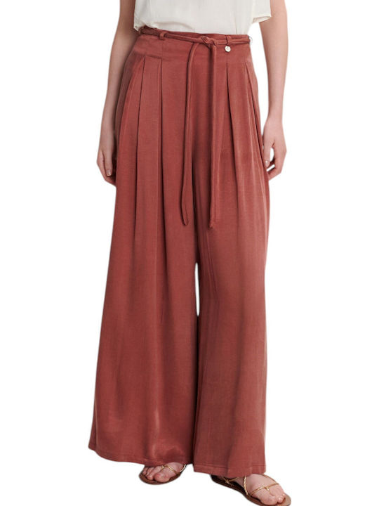 Women's Fabric Trousers Loose Fit Copper