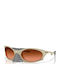 Oakley Plantaris Unisex Sunglasses With Beige Horn-Rimmed Frame And Brown Lens OO9437-02