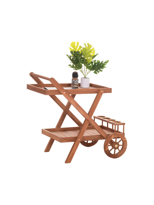 Wood Garden & Terrace Table Natural 86x56x80cm