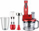Fakir Mr Chef Quadro Blender De Mână Cu Tijă Din Inox 1000W Roșu