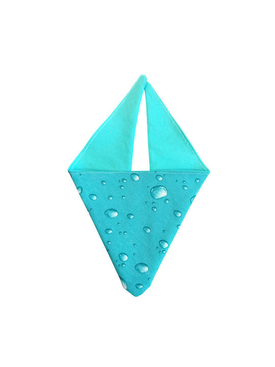 Wiggle Butt Raindrops Μπαντάνα Σκύλου σε Τιρκουάζ χρώμα Wiggle Butt Raindrops Μπαντάνα Σκύλου σε Τιρκουάζ χρώμα
