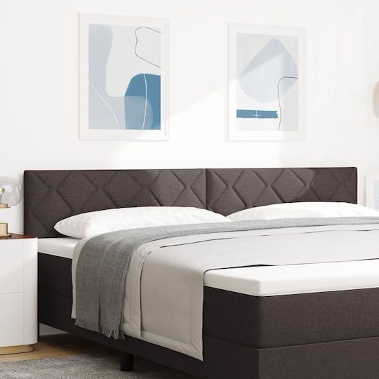 vidaXL Stoff Kopfstütze für Betten Dunkelbraun 200x78cm