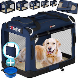 Katzen- und Hundetransporttasche Cadoca Blau Größe S 50x34x36 cm