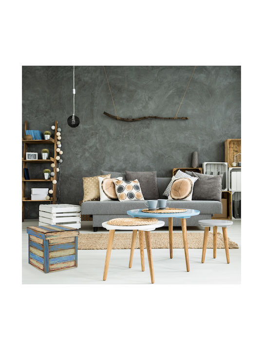 Stool For Living Room With Storage Space Wooden...