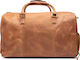 Braune Leder Reise Fitness Tasche